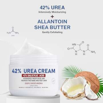 OUKEYA Urea Cream 42% plus Salicylic Acid 2% for Dry Cracked Skin