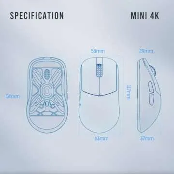 Lamzu Atlantis Mini 4K Wireless Gaming Mouse, Ultra Lightweight