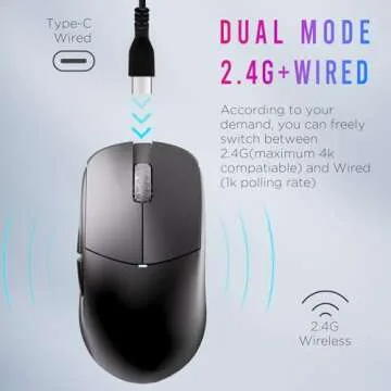 Lamzu Atlantis Mini 4K Wireless Gaming Mouse, Ultra Lightweight
