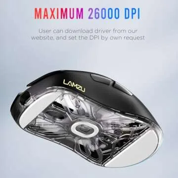 Lamzu Atlantis Mini 4K Wireless Gaming Mouse, Ultra Lightweight