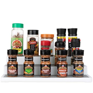 3-Tier Non-Skid Spice Rack Organizer for Kitchen & Pantry