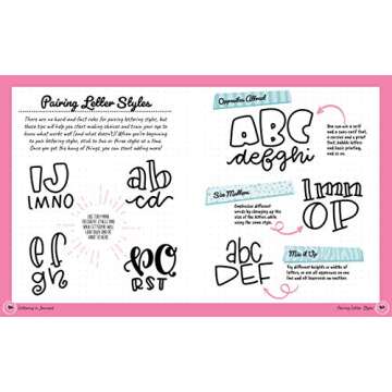 Cute Hand Lettering Workbook for Creative Expressions
