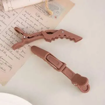 HH&LL Alligator Hair Clips for All Hair Types - 10 Count