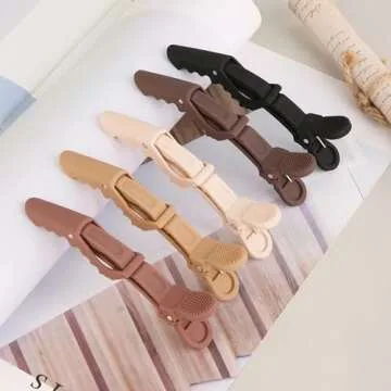 HH&LL Alligator Hair Clips for All Hair Types - 10 Count