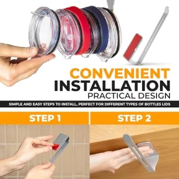 ELYPRO Tumbler Lid Organizer for Kitchen Cabinets Space-Saving