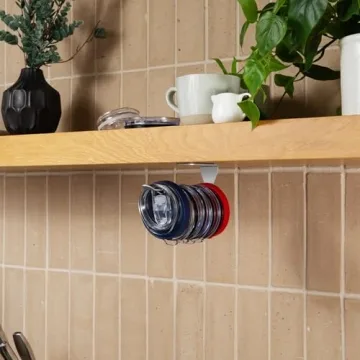ELYPRO Tumbler Lid Organizer for Kitchen Cabinets Space-Saving