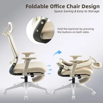 Comfortable Foldable Office Chair with Foot Rest
