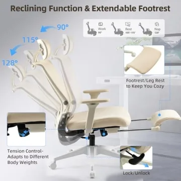 Comfortable Foldable Office Chair with Foot Rest
