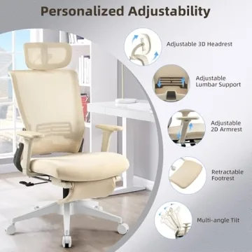 Comfortable Foldable Office Chair with Foot Rest