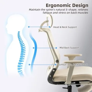 Comfortable Foldable Office Chair with Foot Rest