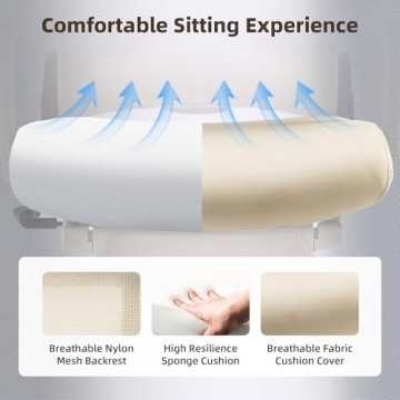 Comfortable Foldable Office Chair with Foot Rest