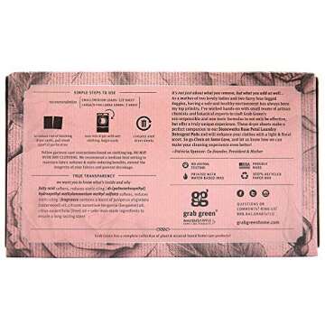 Grab Green Stoneworks Cruelty-Free Dryer Sheets | Softens Fabrics, Freshens Clothing & Reduces Static-Cling and Wrinkles | Plant Based | Rose Petal Scent (160 Sheets)