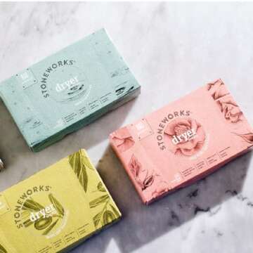 Grab Green Stoneworks Cruelty-Free Dryer Sheets | Softens Fabrics, Freshens Clothing & Reduces Static-Cling and Wrinkles | Plant Based | Rose Petal Scent (160 Sheets)