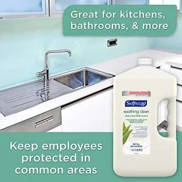 Softsoap Liquid Hand Soap Refill, Soothing Clean, Aloe Vera Fresh Scent - 1 gallon, Pack of 4