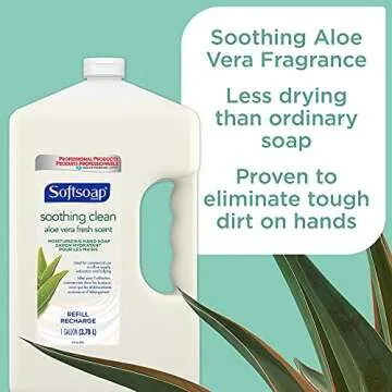 Softsoap Liquid Hand Soap Refill, Soothing Clean, Aloe Vera Fresh Scent - 1 gallon, Pack of 4