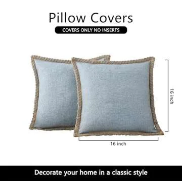NordECO HOME Farmhouse Pillow Covers - Set of 2 Stylish Decor