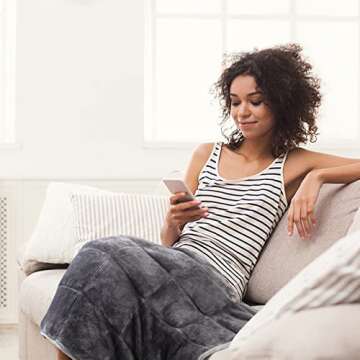 MAXTID 8 lbs Weighted Lap Blanket for Adults