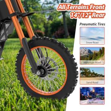 Electric Dirt Bike for Teens-Adults, 2000W-21AH-37MPH