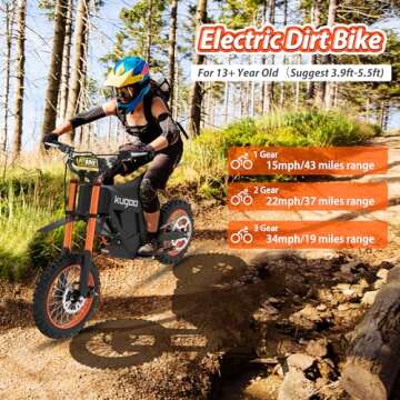 Electric Dirt Bike for Teens-Adults, 2000W-21AH-37MPH