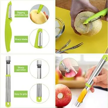 14 Pack Melon Baller Scoop Set - Perfect for Fun Meal Prep