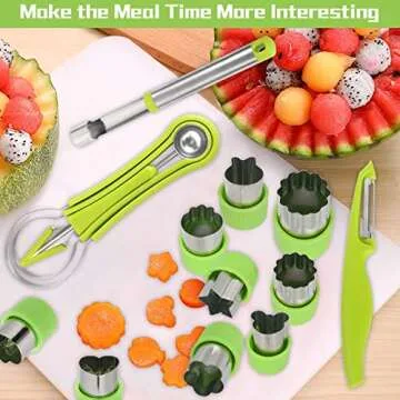 14 Pack Melon Baller Scoop Set - Perfect for Fun Meal Prep