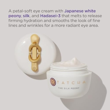 TATCHA The Silk Peony Melting Under Eye Cream | Hydration with Line-Smoothing Eye Cream for Wrinkles and Hydration | 15 ml / 0.5 oz