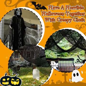 TYKURLA Creepy Cloth Halloween Decorations - 4 PCS 72" x 30"