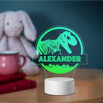 JugJug Personalized Dinosaur Night Light for Kids