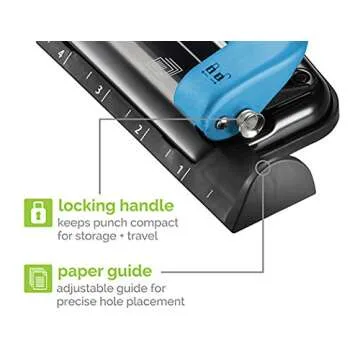 Bostitch Office EZ Squeeze™ Reduced Effort 3-Hole Punch, 12 Sheets, Blue (2103), 12 Sheet Blue