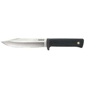 COLD STEEL SRK 6" CPM 3V Clip Point Razor-Sharp Blade 4.75" Kray-Ex Durable Handle Tactical Fixed Bl...