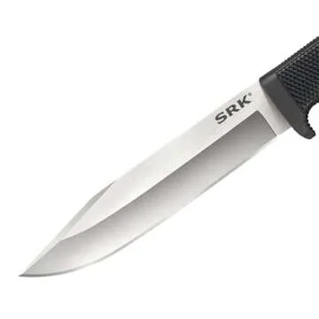 COLD STEEL SRK 6" CPM 3V Clip Point Razor-Sharp Blade 4.75" Kray-Ex Durable Handle Tactical Fixed Blade Knife w/Secure-Ex Sheath