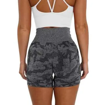 Sogetdo Camo Seamless Workout Shorts for Women