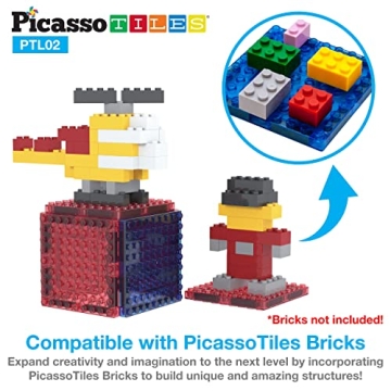 PicassoTiles Magnetic Brick Tiles - A Creative STEM Building Set