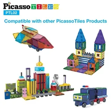 PicassoTiles Magnetic Brick Tiles - A Creative STEM Building Set