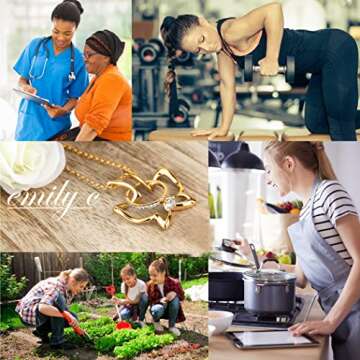 Emily C Original Patented s925 Gold Ring Holder Necklace,Sterling Silver Necklace Ring Holder,Women & Men Wedding Ring Holder Necklace,Women & Men Engagement Ring Necklace Holder, st, Cubic Zirconia