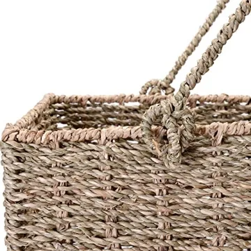 Villacera Stylish Seagrass Storage Basket for Home