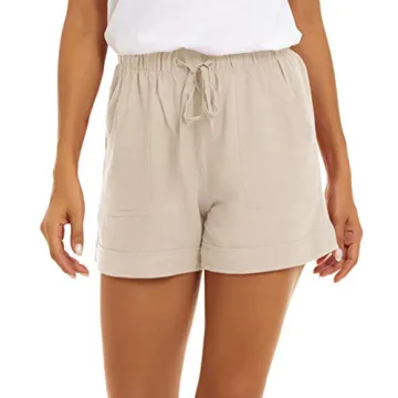 CNFUFEN Women's Soft High Waist Shorts with Pockets