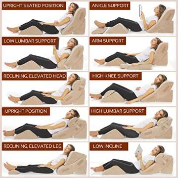 Comfortable AllSett Health Orthopedic Wedge Pillow Set