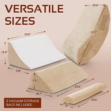 Comfortable AllSett Health Orthopedic Wedge Pillow Set