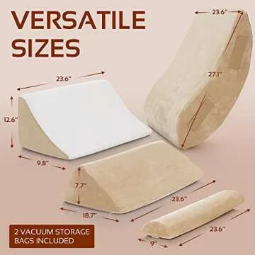 Comfortable AllSett Health Orthopedic Wedge Pillow Set
