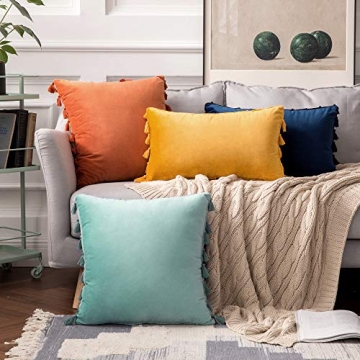 MIULEE Velvet Throw Pillow Covers for Cozy Fall Decor