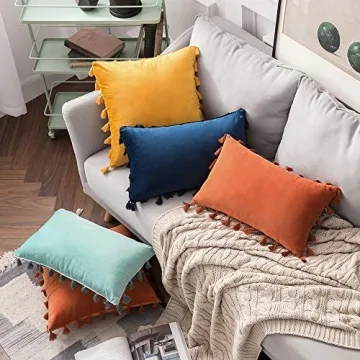 MIULEE Velvet Throw Pillow Covers for Cozy Fall Decor