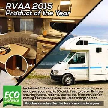 Eco Defense Pest Control Pouches - All Natural - Repels Rodents, Silverfish, Spiders, Roaches, Ants, Moths, Squirrels, & Other Pests