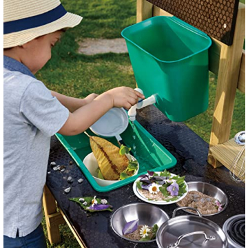 Hape Outdoor Kitchen | Mud Kitchen Wooden Toy Playset with Accessories, for Children Ages 3+ Years