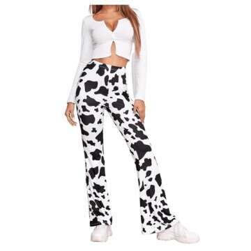 Stylish WDIRARA Women's Rib Knit Flare Pants Today