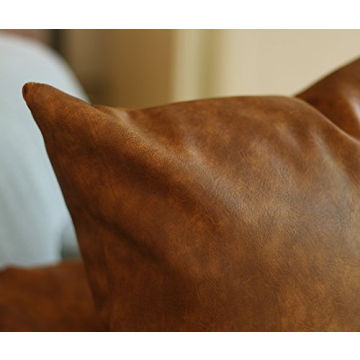 Kdays Faux Leather Euro Sham Pillow Cover 24x24 Inches