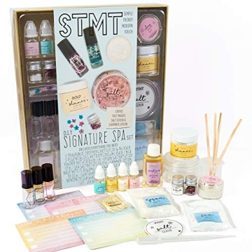 STMT DIY Signature Spa Set - Mix & Make Your Own Spa Supplies with Salt Scrubs, Fragrances & Shimmer...