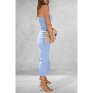 Elegant PRETTYGARDEN Summer Bodycon Maxi Tube Dress