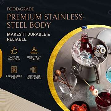 Bellemain Stainless Steel Ice Bucket for Any Occasion