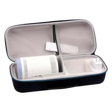 XINGFUDAO Projector Carrying case Compatible with Samsung the freestyle, Hard EVA Portable Storage Case Perfectly fits with The Freestyle Projector & The Freestyle 2nd Gen Projector (Black2)